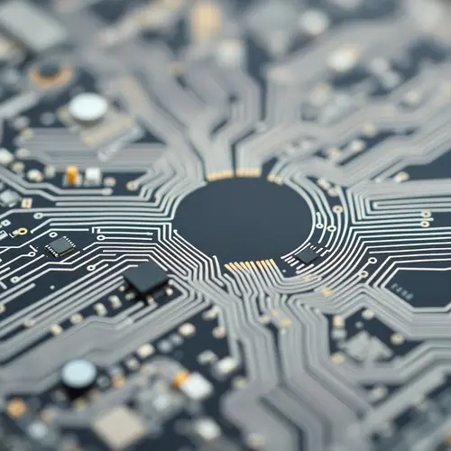 A detailed close-up of a silicon wafer showing intricate microprocessors and circuits.